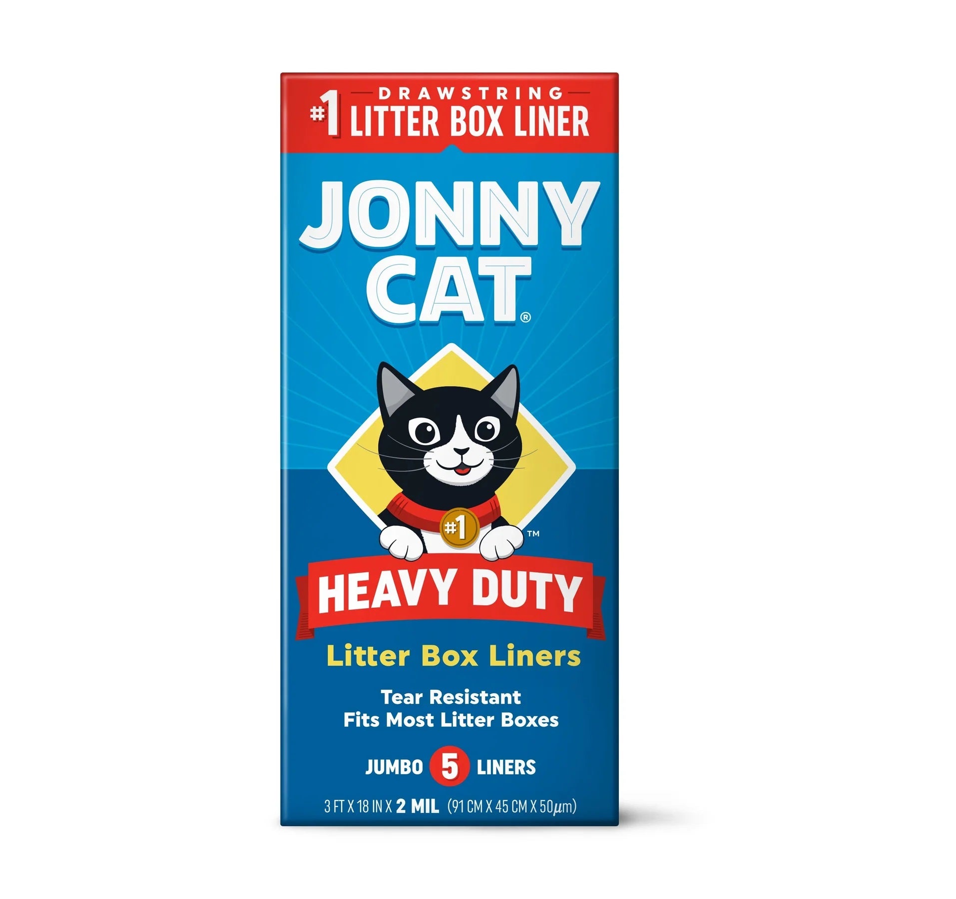 Jonny Cat Bolsas para Caja de Arena para Gato, Alta Resistencia, Libre de desgarro, Limpia Fácil 5pz