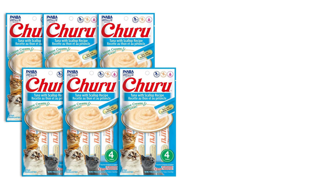 Churu Atún con Vieira — Caja 6 bolsas x 4 tubos