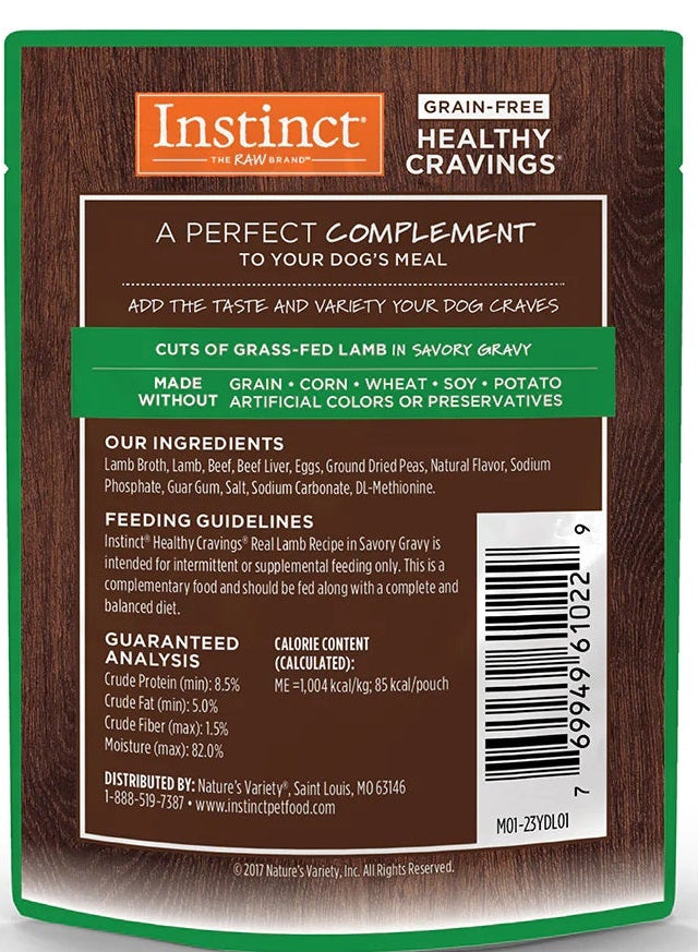 Alimento Húmedo Healthy Cravings Instinct Para Perro Sobre Sabor Cordero 85 g