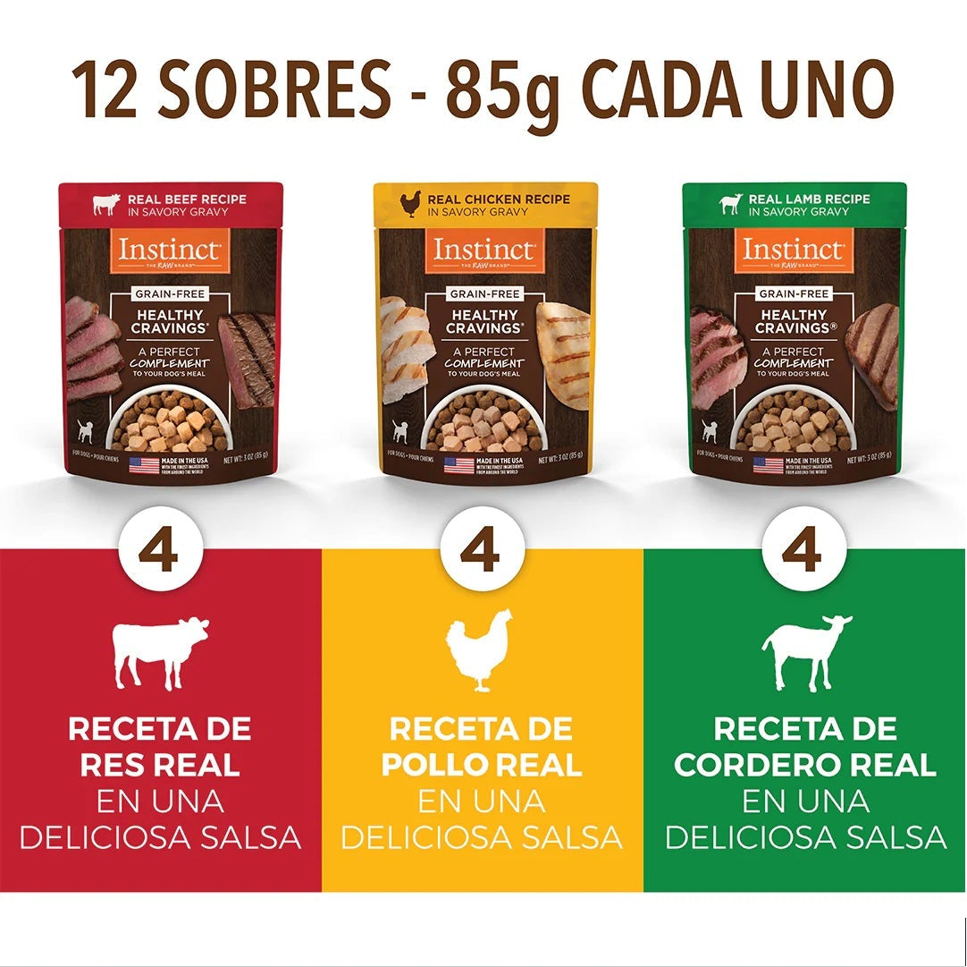 Alimento Healthy Cravings Para Perro Pack 12 sobres de 85 g
