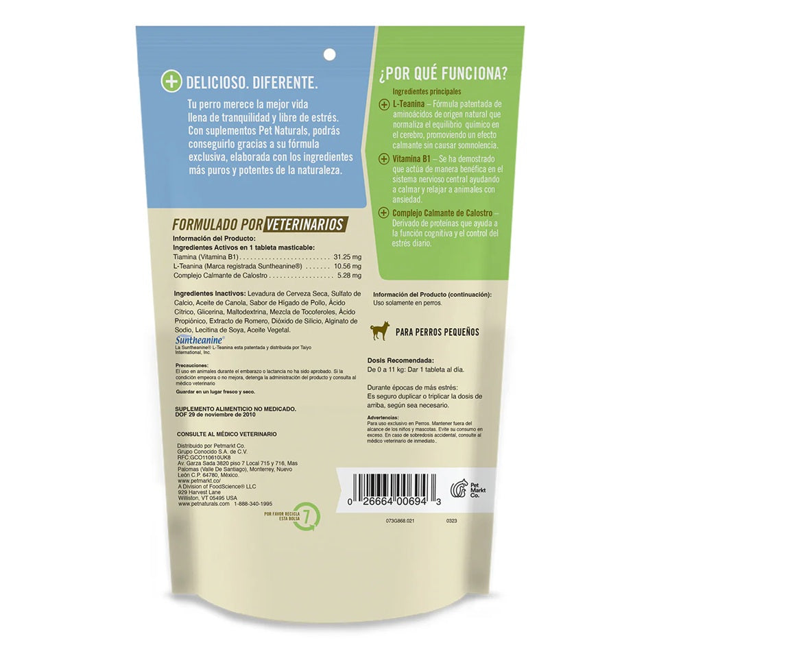 Calmantes Naturales para Perros Chicos - Pet Naturals