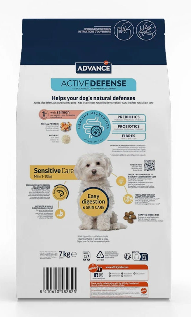 Alimento Advance Sensitive Mini Salmón 7kg