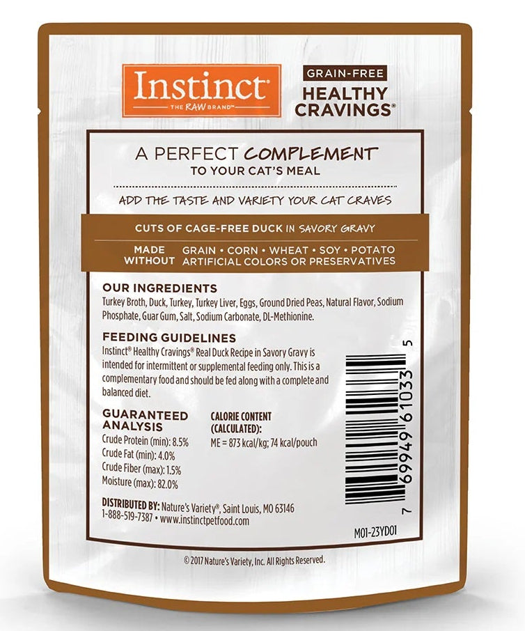 Alimento Húmedo Healthy Cravings Instinct Para Gato Sobre Sabor Pato 85 g