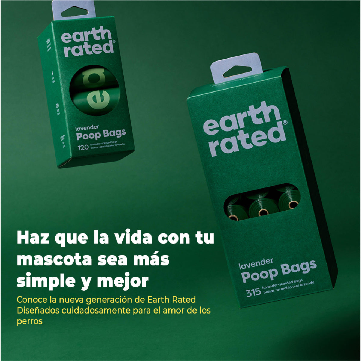 Bolsas para excremento 315pzs 21 Rollos con Olor Lavanda