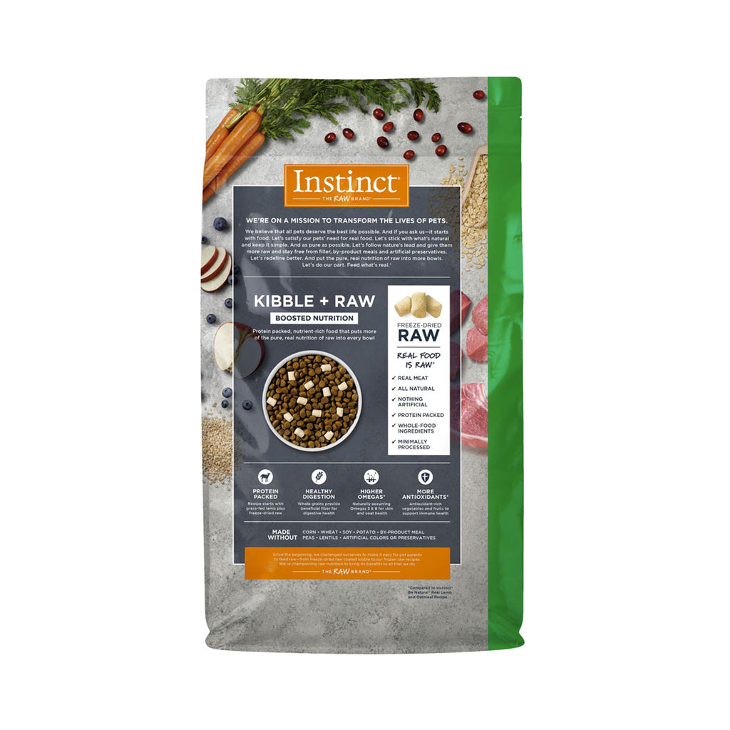 Instinct Raw Boost de Cordero con Granos y Avena para Perros 9.07 kg