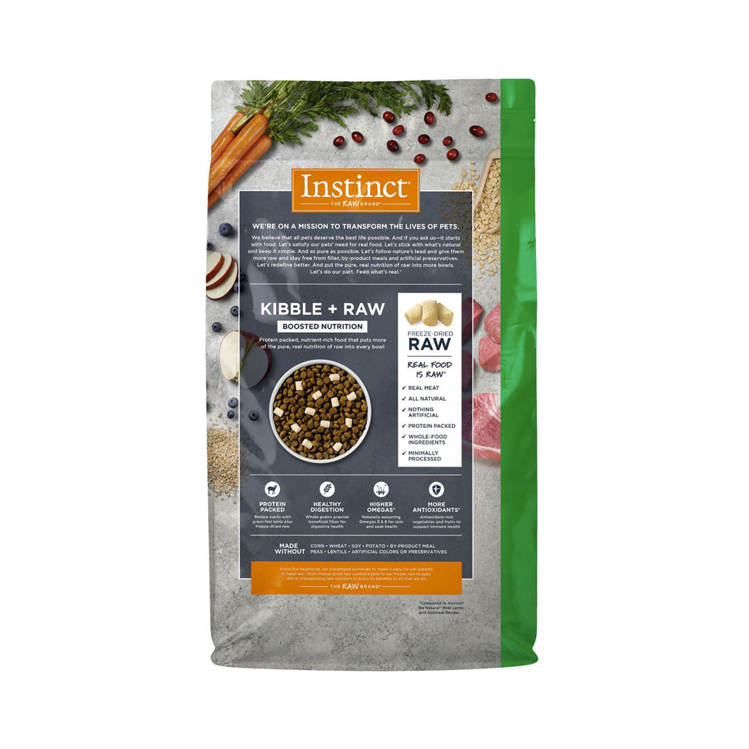 Instinct Raw Boost de Cordero con Granos y Avena para Perros 9.07 kg